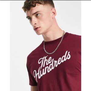 The Hundreds Burgundy Slant Print Logo Tee T-Shirt Size Unisex Small